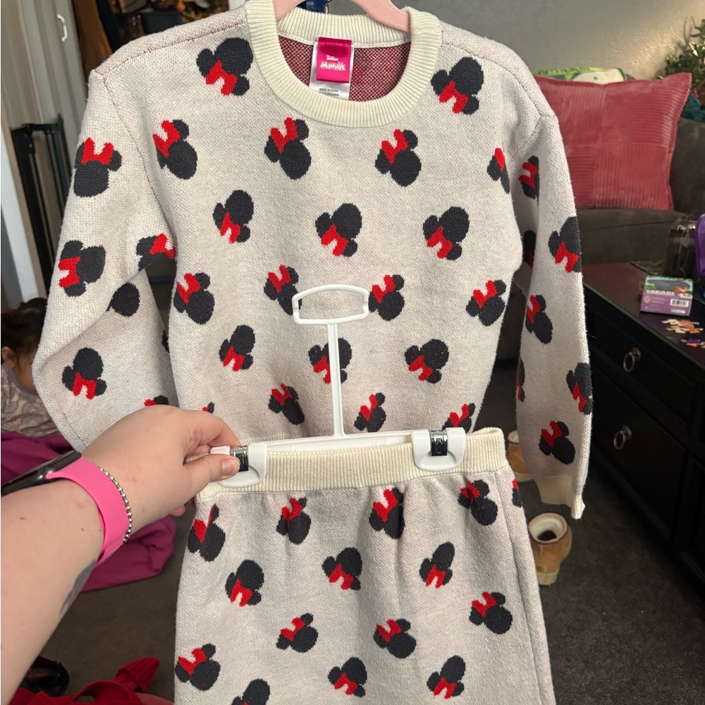 Minnie Mouse Sweater and Skirt Set